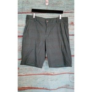 Lululemon Athletica Men's Green Plaid Casual Shorts Size 38